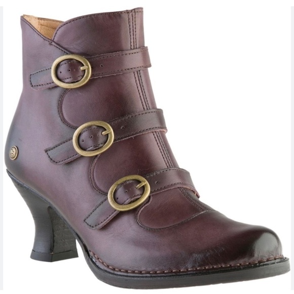 NEOSENS Sz 38  Rococo Steampunk Style Funky Heels Buckles Zipper Side Booties - Picture 12 of 12